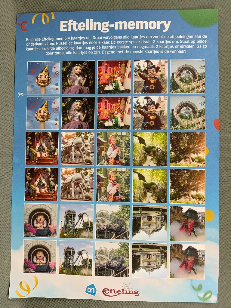Nog helemaal nieuw Efteling / Albert Heijn memory spel, Ophalen of Verzenden, Nieuw, Overige typen