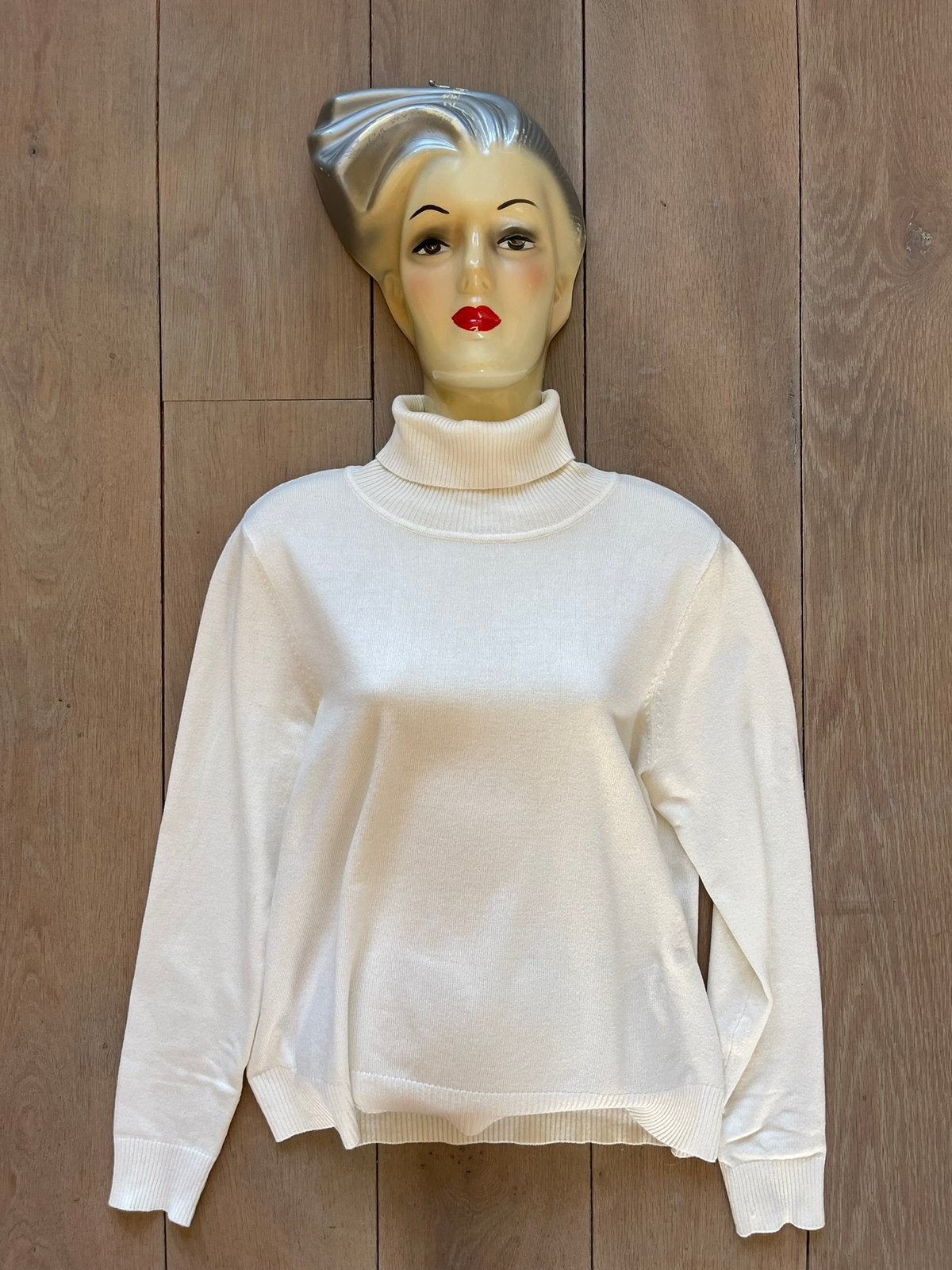 Question Polo Land S quiet luxury witte dunne coltrui basic, Polo Land, Wit, Ophalen of Verzenden, Zo goed als nieuw