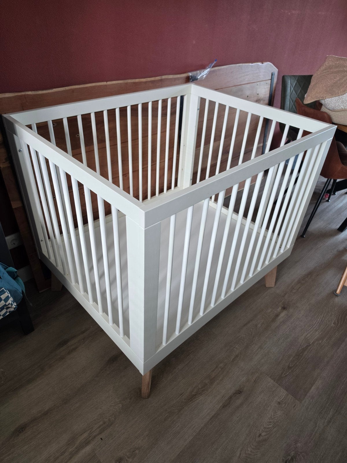 Box - Kidsmill Sixties - Wit Mat / Naturel, Ophalen, Gebruikt, Rechthoekig, In hoogte verstelbaar