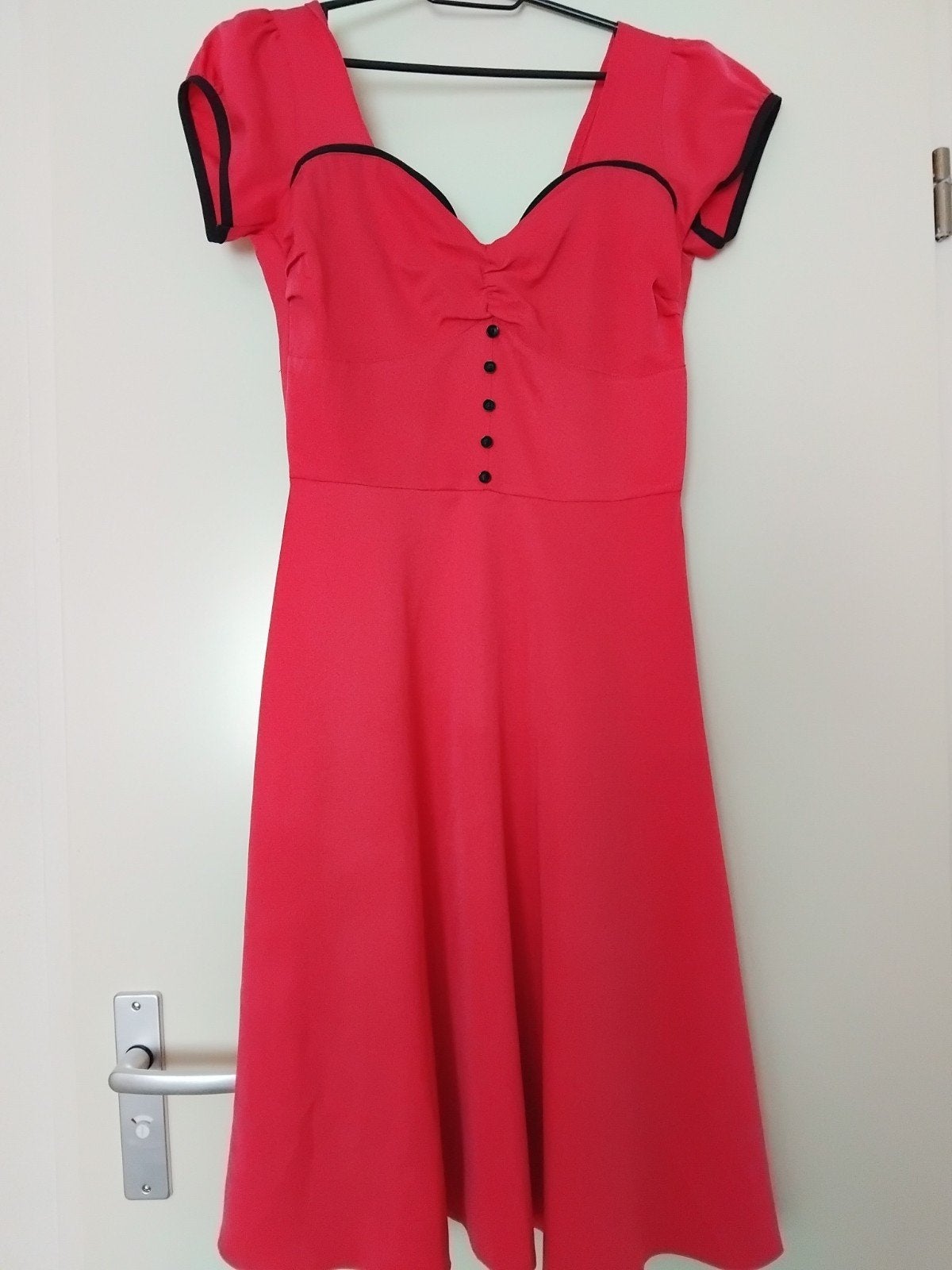 Lindy Bop Rode 60s Jurk - Zo goed als nieuw, Nieuw, Ophalen of Verzenden, Knielengte, Roze