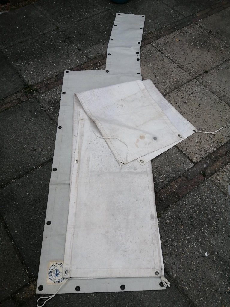 Kuiptent en spatzeilen voor in de kuip van een Albin Ballad, Ophalen, 6 meter of meer, Gebruikt, Minder dan 15 m²