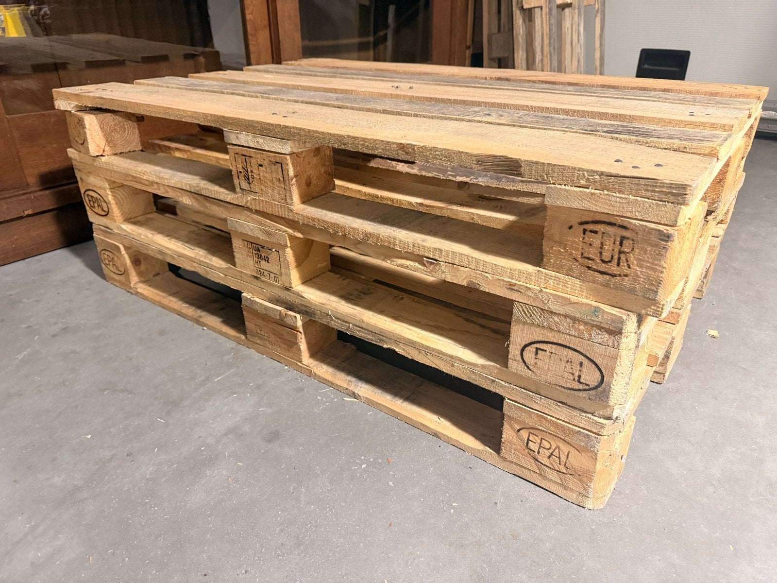 3 Gebruikte Europallets - Ideaal voor meubels of transport, Ophalen, Gebruikt, 100 cm of meer, 60 cm of meer