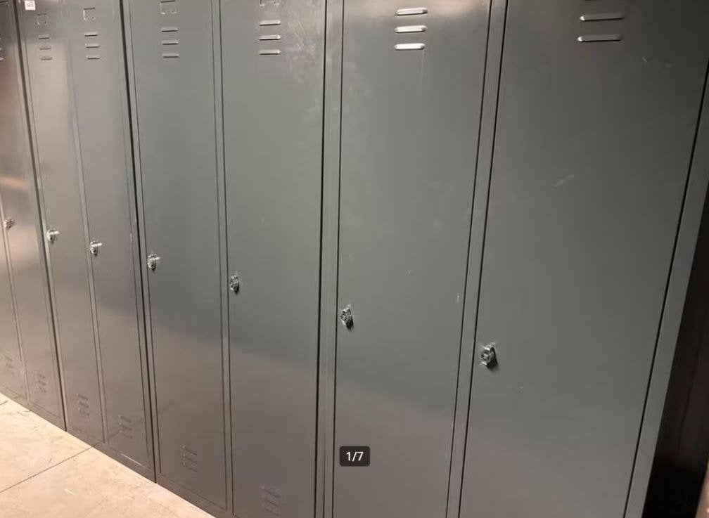 Metalen Garderobekasten - antraciet, Ophalen of Verzenden, Gebruikt