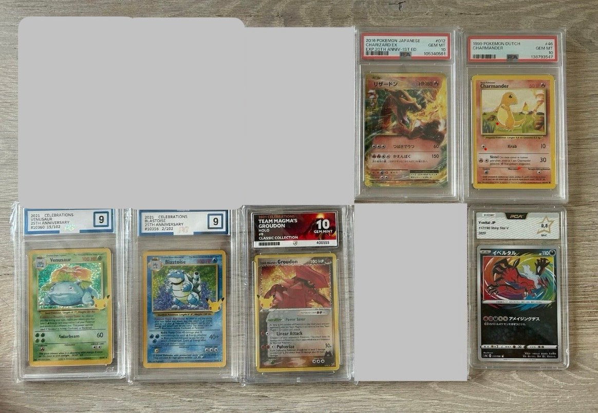 Pokémon Kaarten Slabs PSA PCA Pokegrade, Verzenden, Zo goed als nieuw, Meerdere kaarten