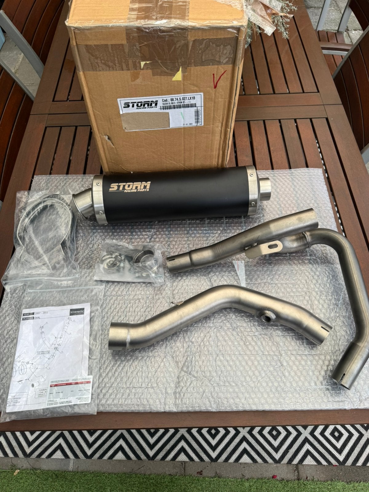 STORM MIVV uitlaat Suzuki DL 650 V-STROM 2007 T/M 211, Ophalen of Verzenden