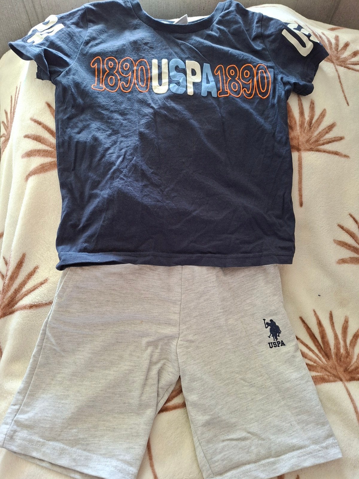 USPA T-shirt en korte broek set voor jongens, Gebruikt, Ophalen of Verzenden, Setje, Jongen