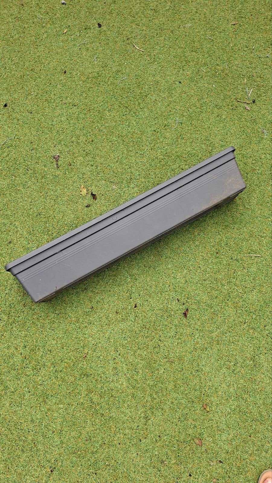 Balkon hangbak - Grijs kunststof, Ophalen, Kunststof, Gebruikt, Minder dan 30 cm