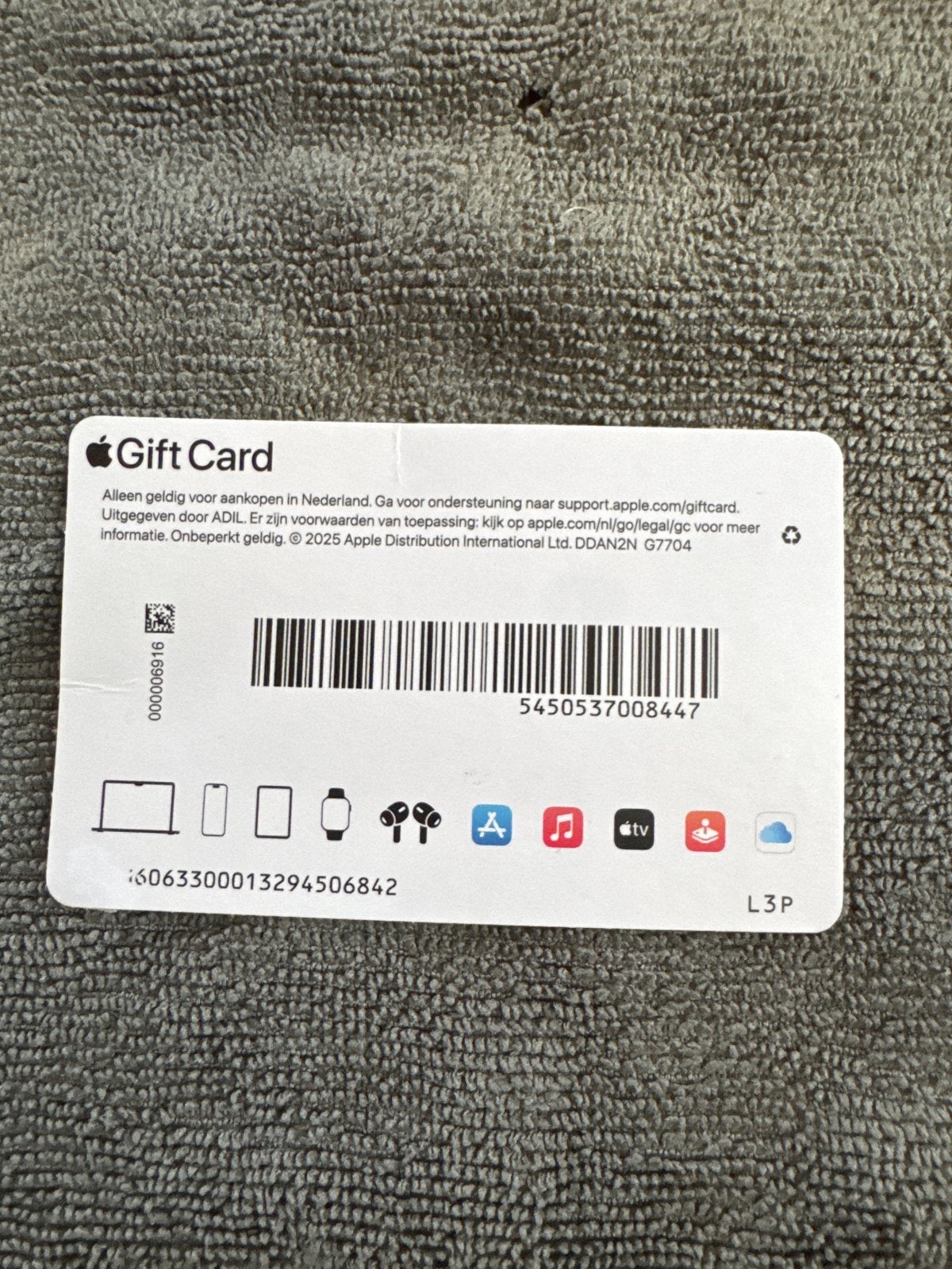 Gift card, Tickets en Kaartjes, Kortingen en Cadeaubonnen, Eén persoon, Cadeaubon