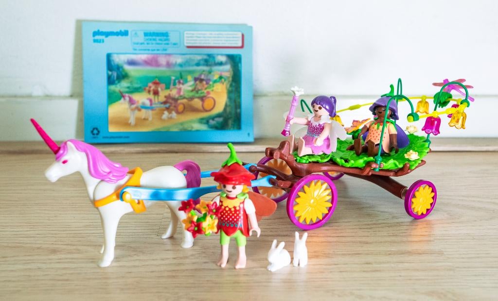 Playmobil Fairies - kinderfeetjes met eenhoornkoets, Ophalen of Verzenden, Gebruikt, Complete set