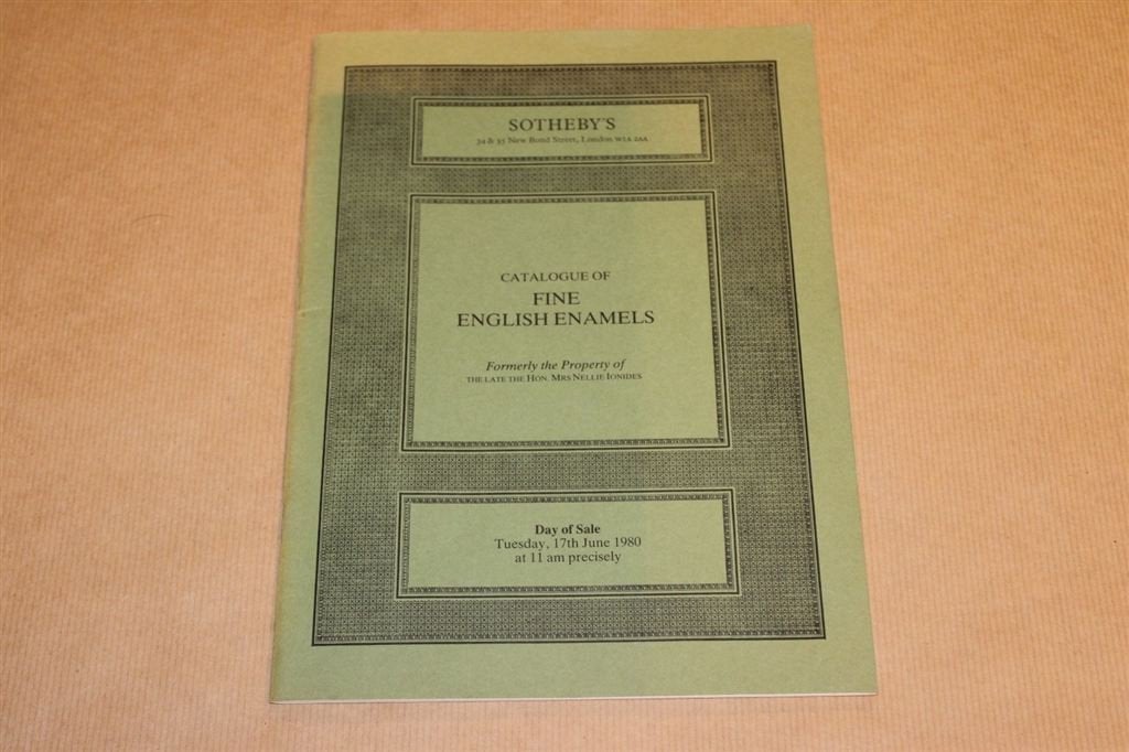 Veilingcatalogus - Fine English Enamels - Sottheby\'s, Ophalen of Verzenden