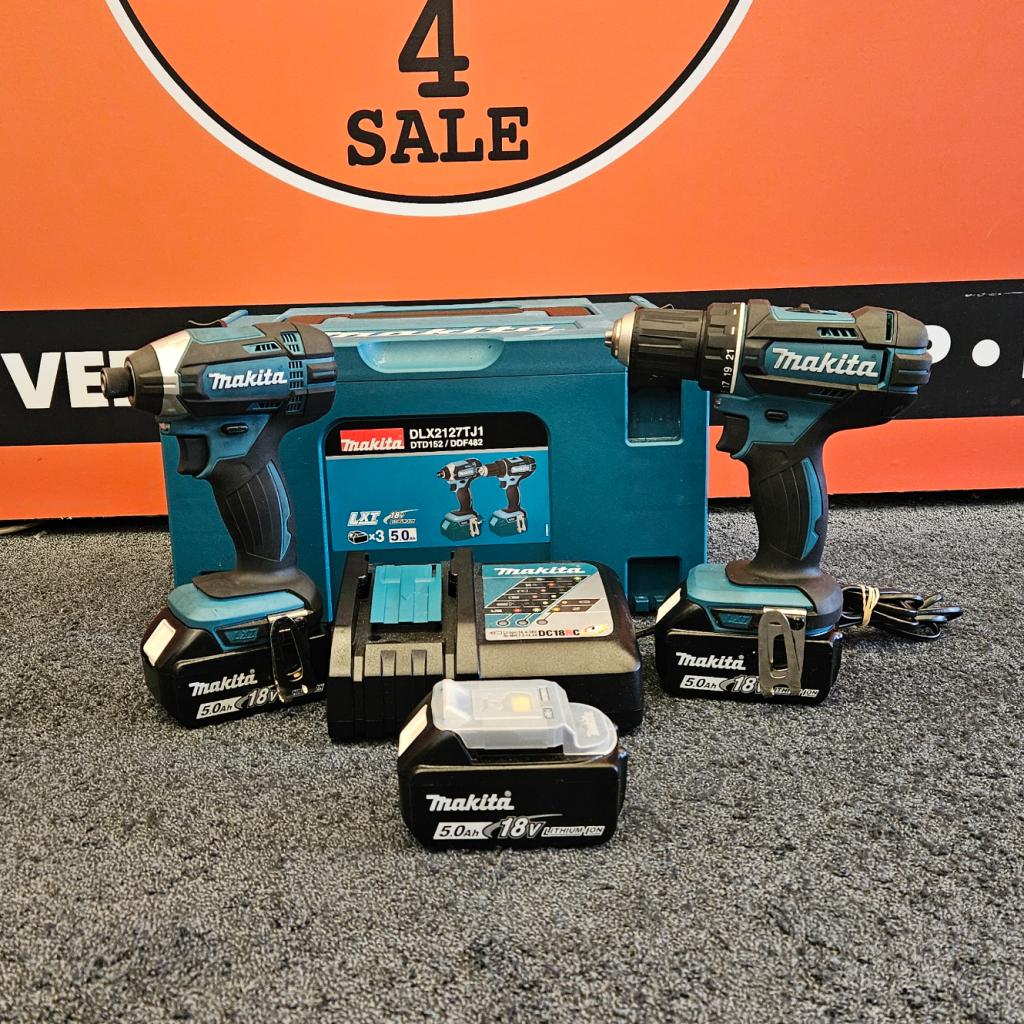 Makita DTD152 + DDF482 incl. 3 Accu's en Oplader in Mbox, Makita, Zo goed als nieuw, Support@makita.com, Makita Corporation, 3-11-8, Sumiyoshi-cho, 
Anjo, Aichi 446-8502
Japan