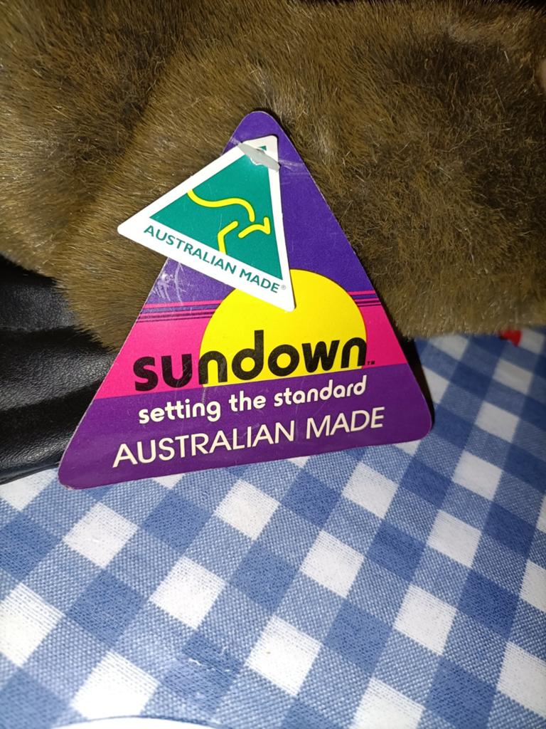 Vogelbekdier knuffel uit Australië Sundown met kaartje 44 cm, Ophalen of Verzenden, Zo goed als nieuw, Overige typen