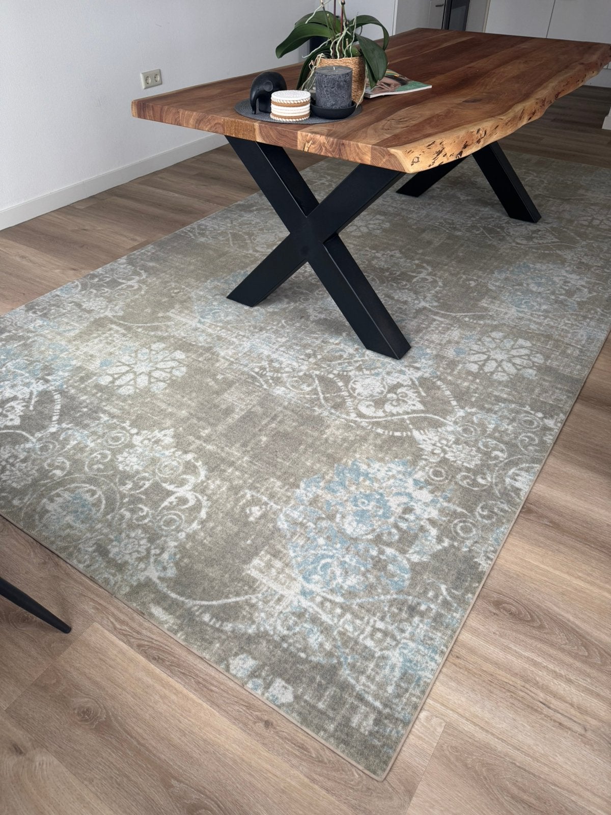 Bonaparte Vintage Tone-on-Tone Kelim Vloerkleed 380x200, Ophalen, Gebruikt, Beige, 200 cm of meer