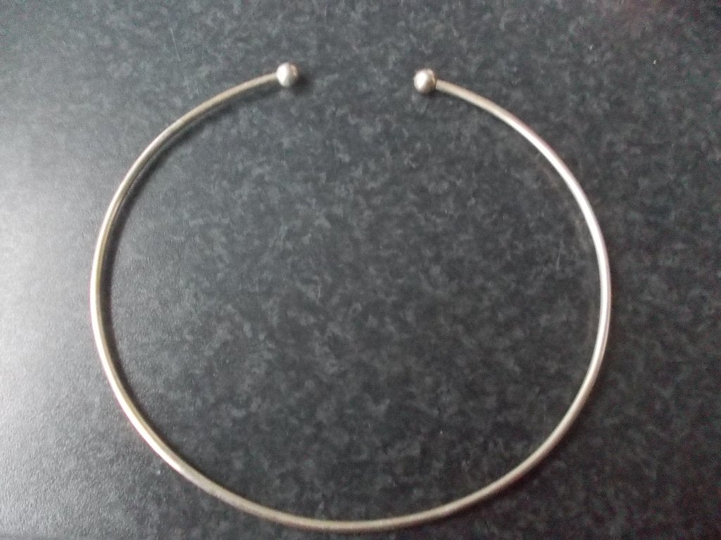Choker, halsketting., Ophalen, Zo goed als nieuw, Zilver, Overige materialen