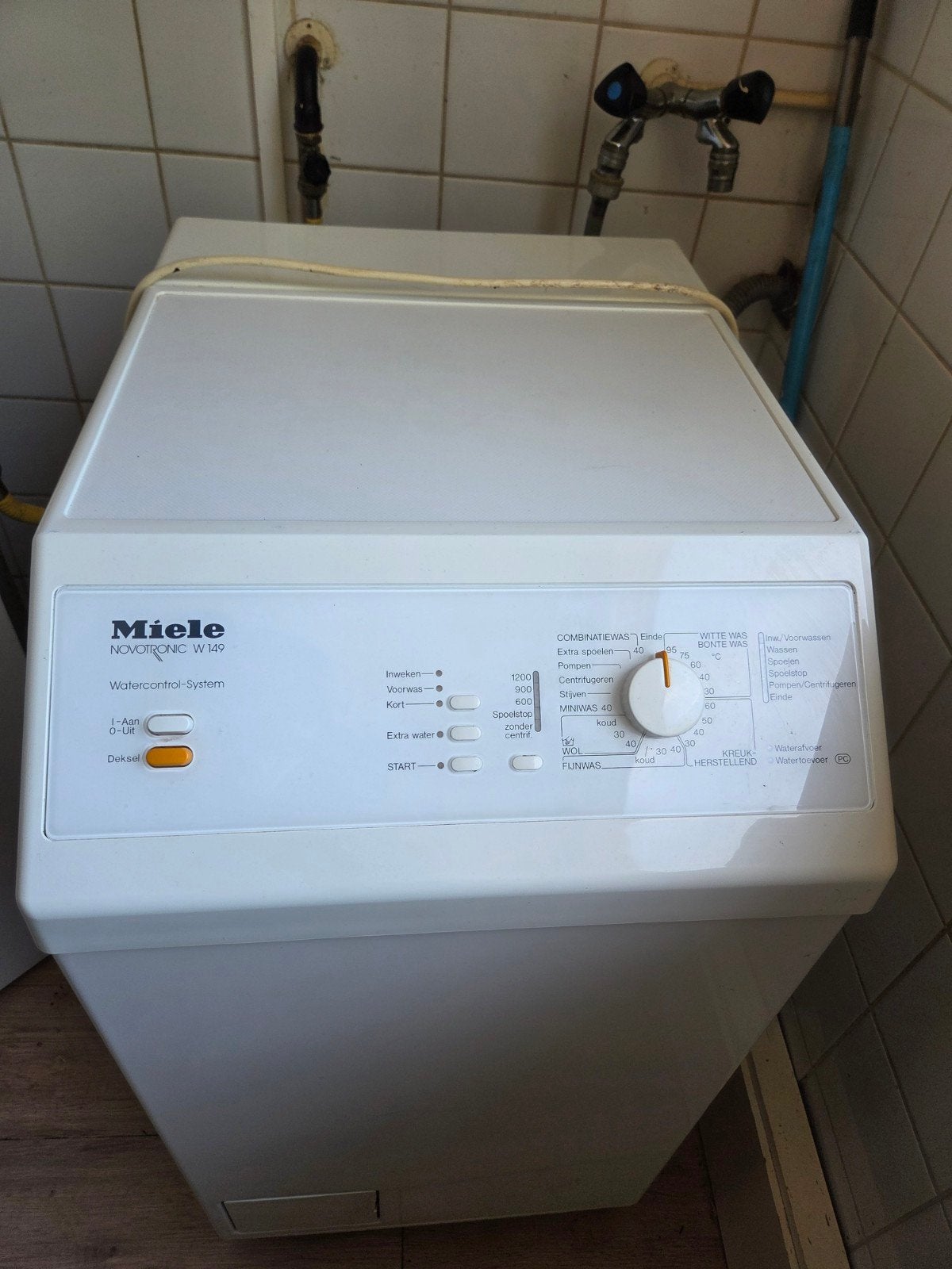Miele Novotronic W 149 Bovenlader Wasmachine, Ophalen, 1200 tot 1600 toeren, Gebruikt, 4 tot 6 kg