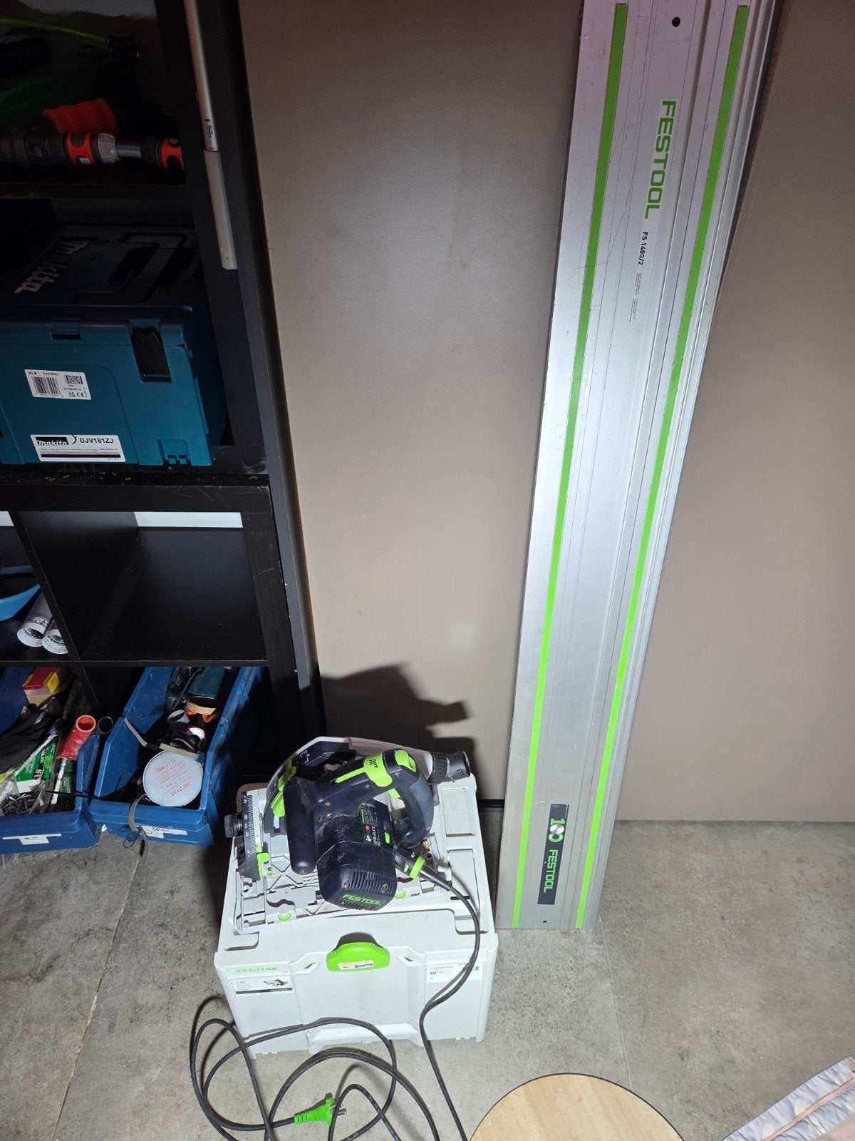 Festool TS 55 FEBQ invalzaag met geleiderail, Invalzaag, Ophalen of Verzenden, Zo goed als nieuw, 30 tot 70 mm