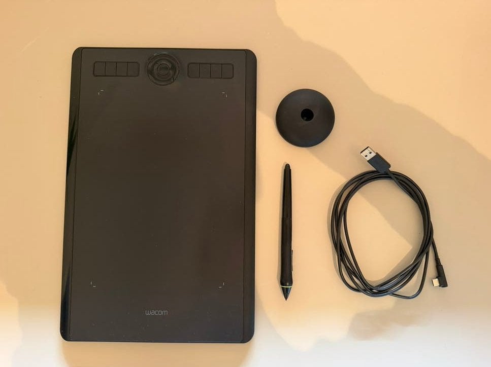 Wacom Intuos Pro Medium - Tekentablet - 224 x 148 mm, Computers en Software, Ophalen of Verzenden, Multi-touch, Gebruikt, Bedraad