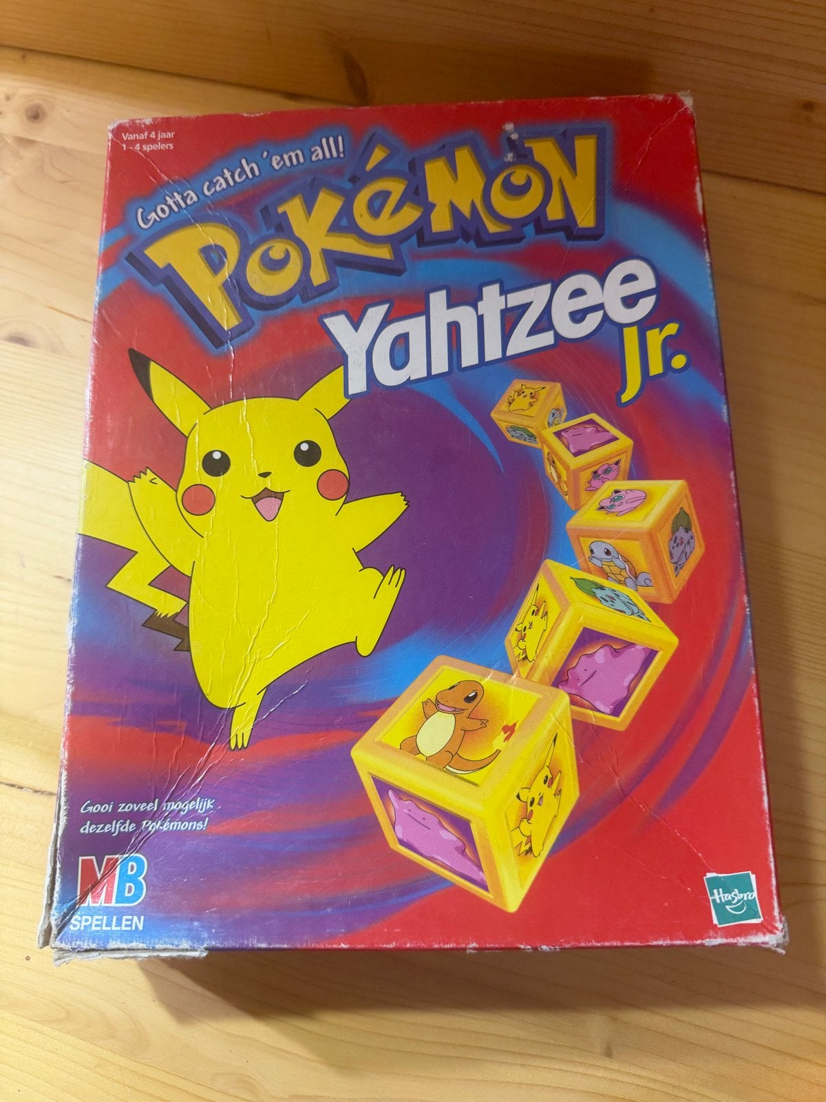 Pokémon Yahtzee Jr. – Origineel MB/Hasbro uit 2000, Een of twee spelers, Ophalen of Verzenden, Gebruikt