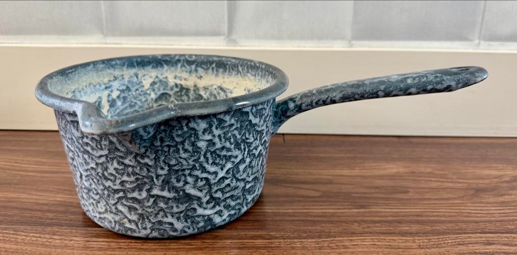 Emaille steelpan, Antiek en Kunst, Antiek | Emaille, Ophalen of Verzenden