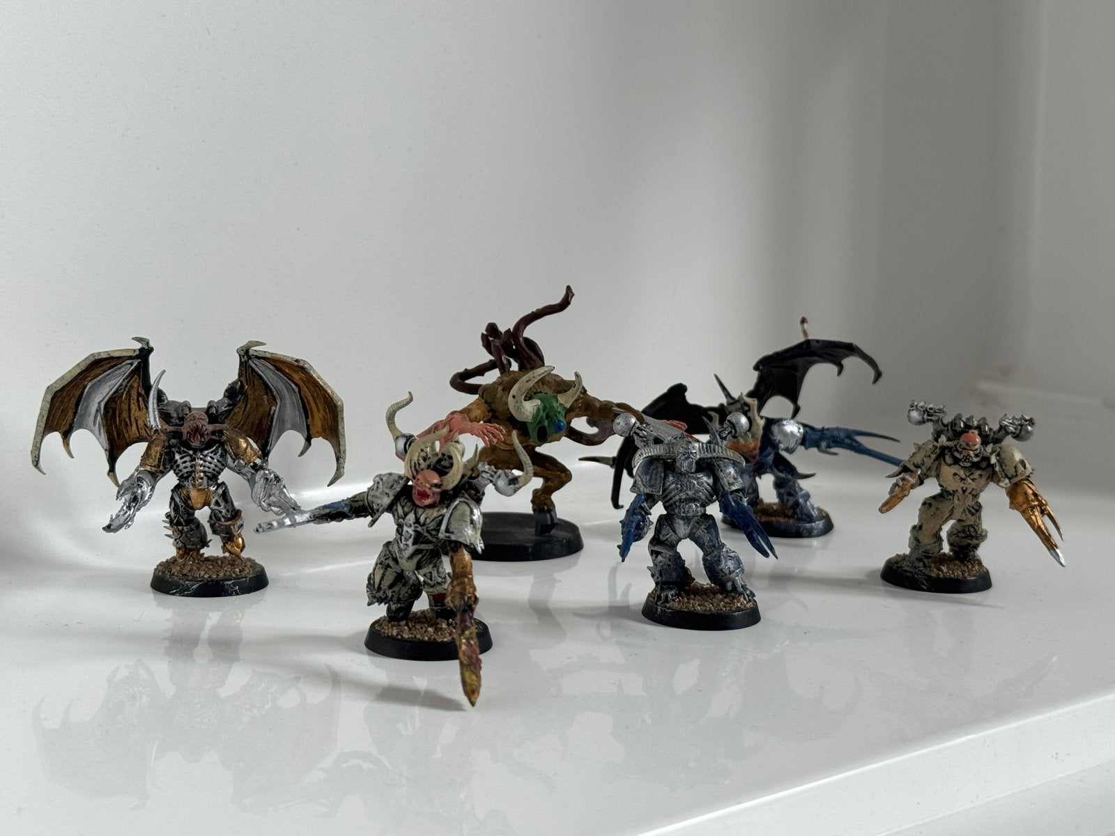 Warhammer 40k Chaos Space Marines met extra onderdelen, Ophalen of Verzenden, Gebruikt
