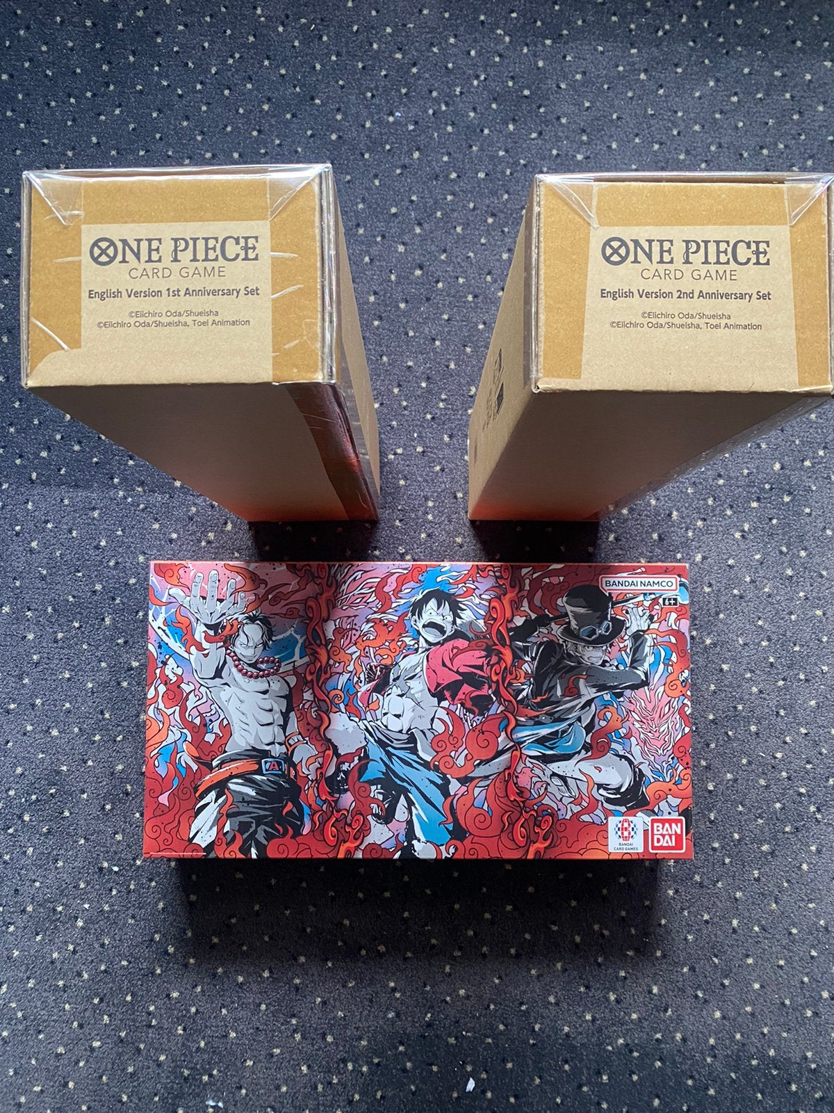 One Piece TCG Anniversary sets 1st, 2nd & 3rd original seal, Ophalen of Verzenden, Zo goed als nieuw, Boosterbox