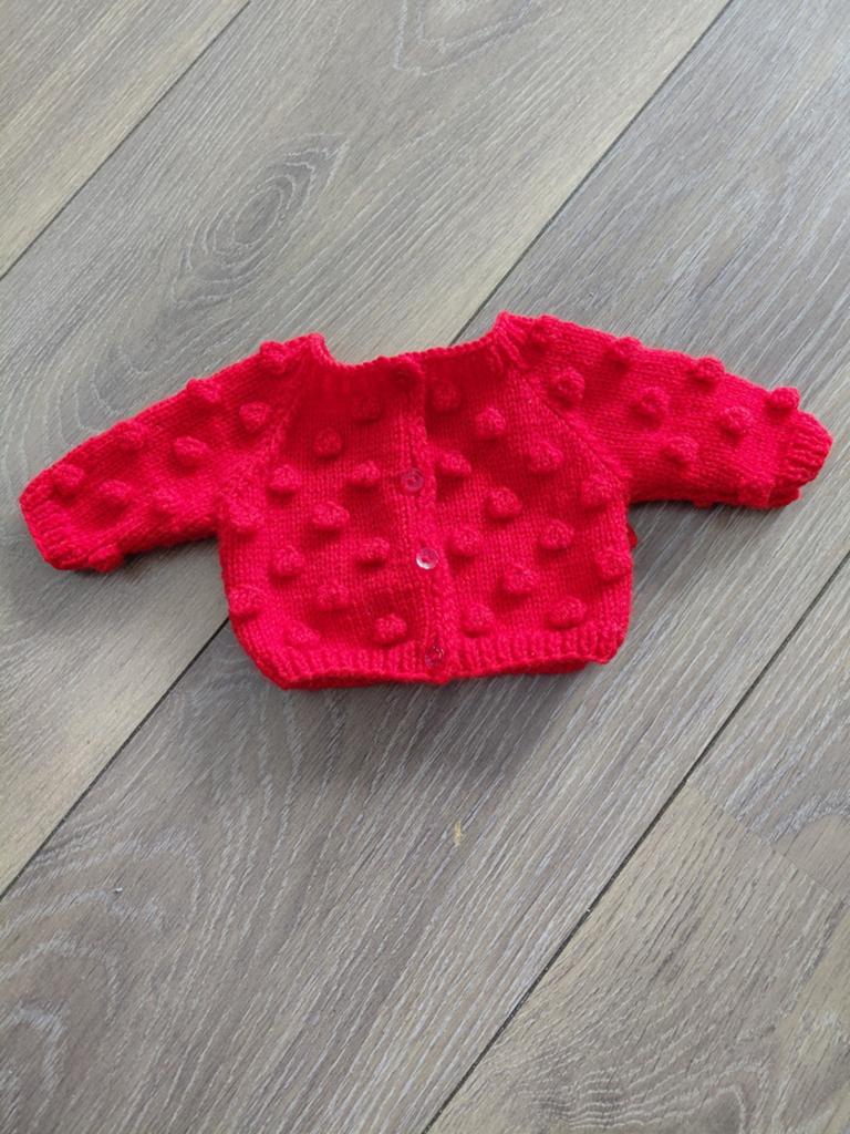 Rood vestje met noppen voor baby born pop, Ophalen of Verzenden, Nieuw, Babypop