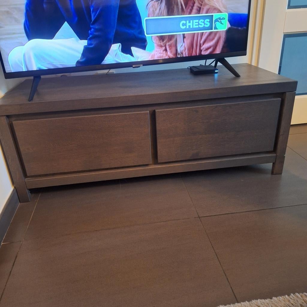 TV meubel donker eikenhout, Huis en Inrichting, Kasten | Televisiemeubels, Ophalen, 25 tot 50 cm, 100 tot 150 cm, Minder dan 100 cm