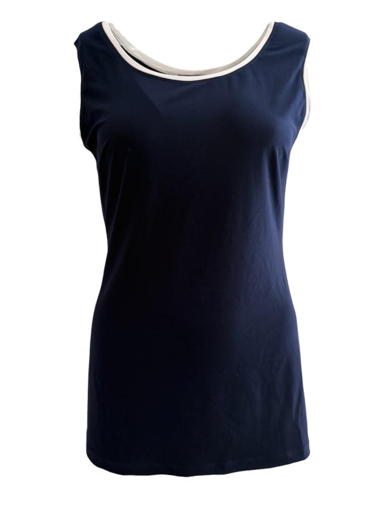 Frank Lyman top S, Kleding | Dames, Tops, Zo goed als nieuw, Maat 38/40 (M), Blauw, Zonder mouw, Ophalen of Verzenden