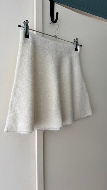 Classy fluffy angora? mini rok 36 38 40 crème wit, Maat 38/40 (M), Wit, Ophalen of Verzenden, Zo goed als nieuw