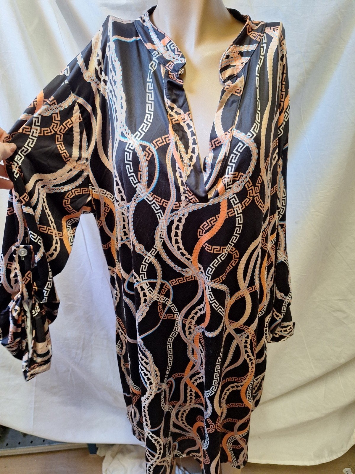 Mooie tuniek, Ophalen of Verzenden, Zo goed als nieuw, Maat 46/48 (XL) of groter, Zwart