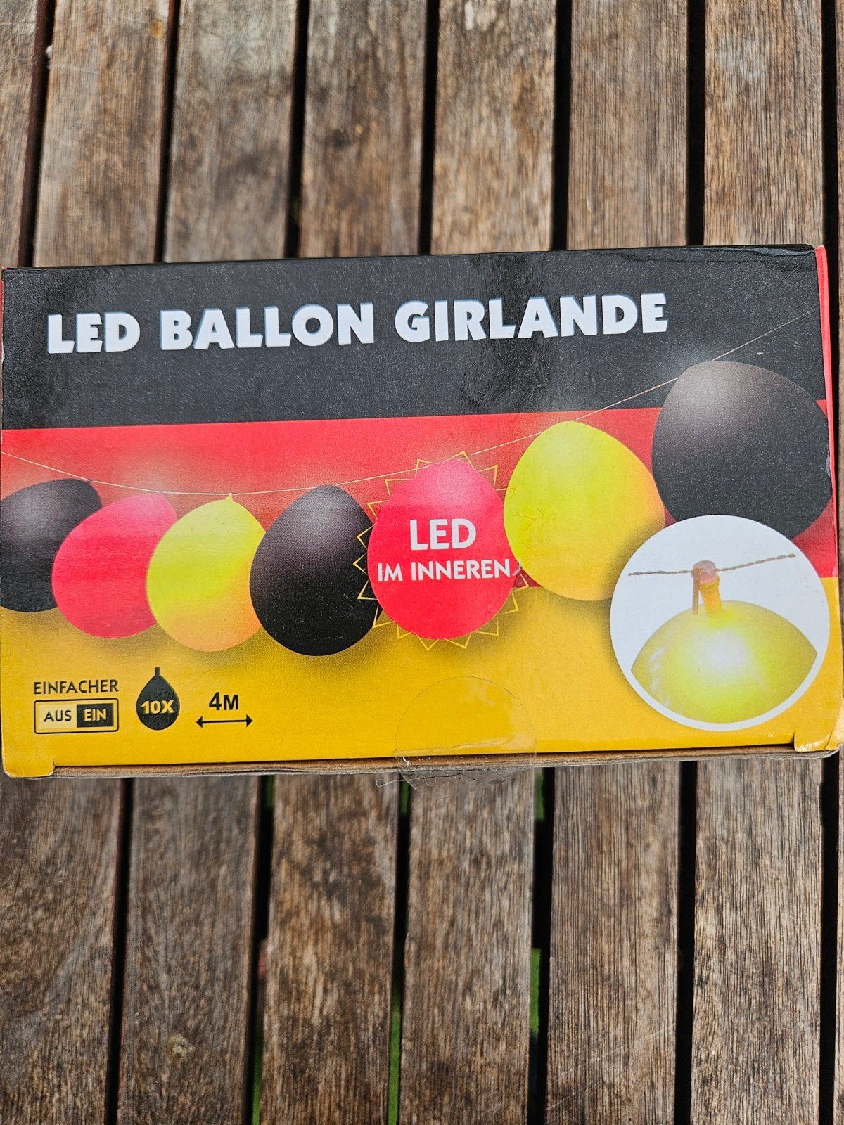 LED Ballonslinger - 10 ballonnen, 4 meter, Ophalen of Verzenden, Nieuw, Feestartikel, Overige