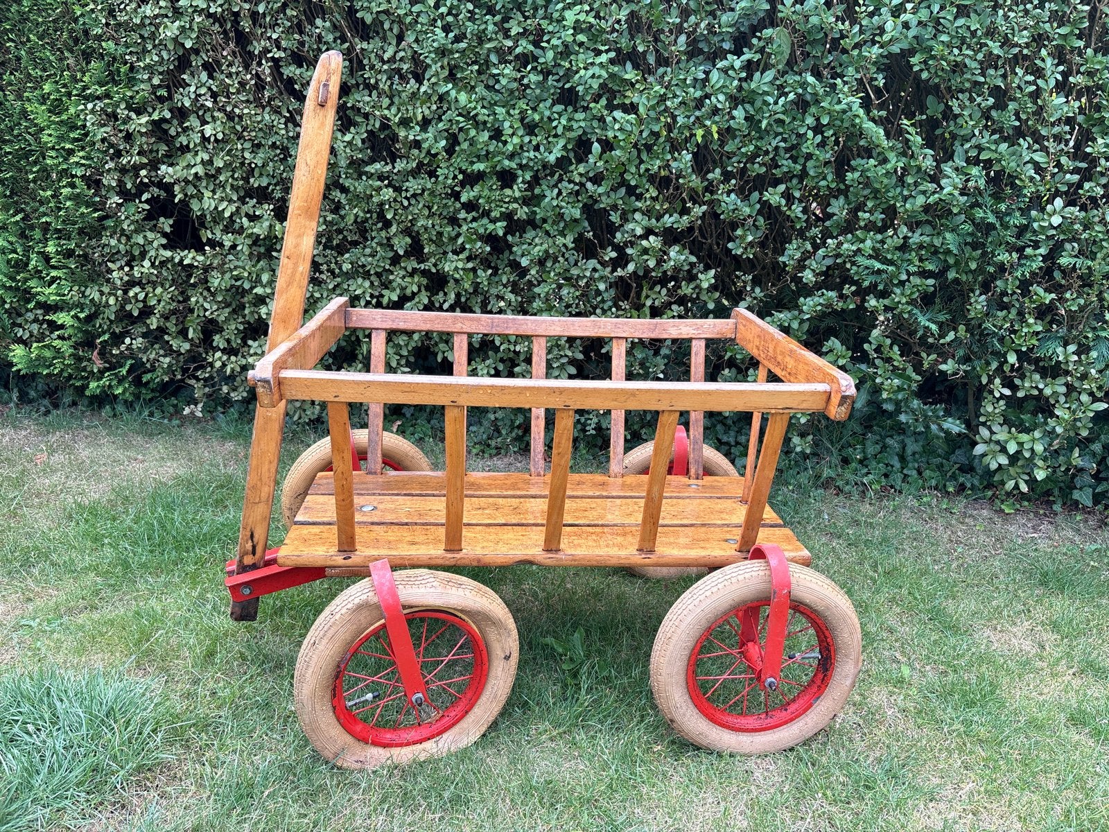 Houten bolderkar, Ophalen, Gebruikt, Duwvoertuig