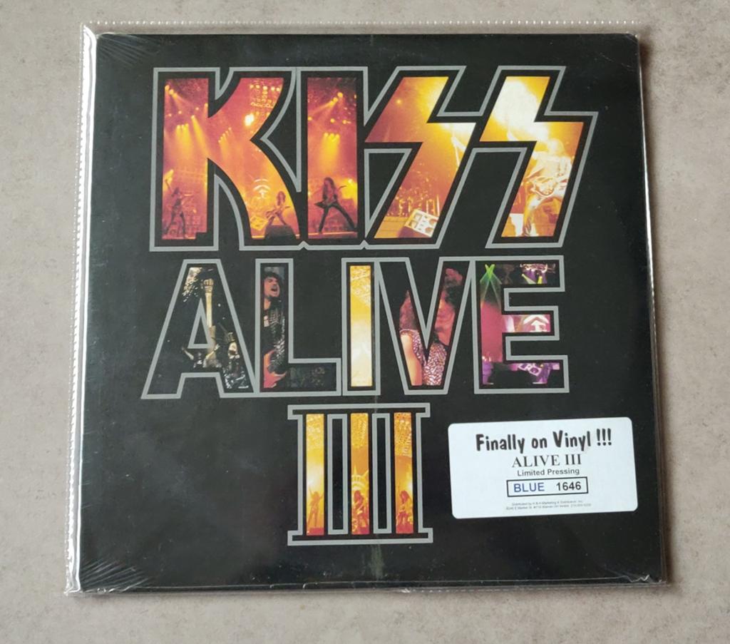 Lp Kiss Alive 3 blauw vinyl, Cd's en Dvd's, Vinyl | Hardrock en Metal, Ophalen of Verzenden, Gebruikt