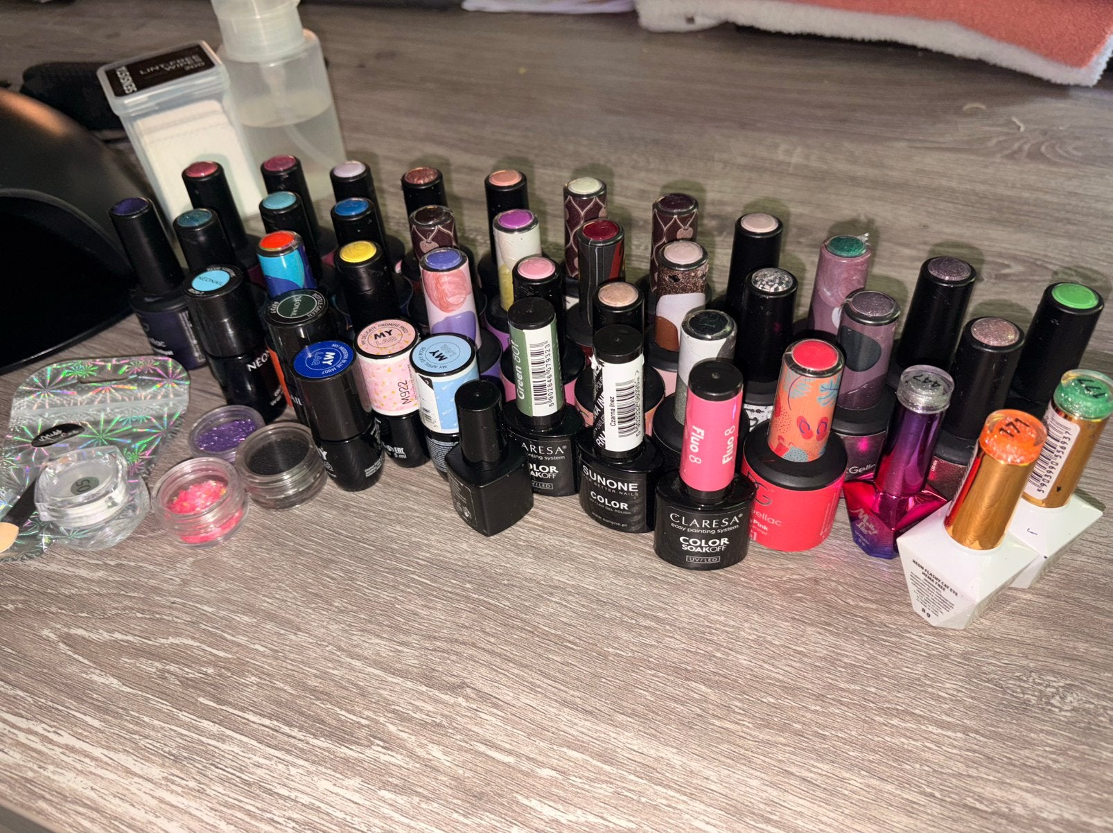 Gellak set, veel kleuren inclusief nieuwe lamp, Ophalen of Verzenden, Zo goed als nieuw, Roze, Handen en Nagels