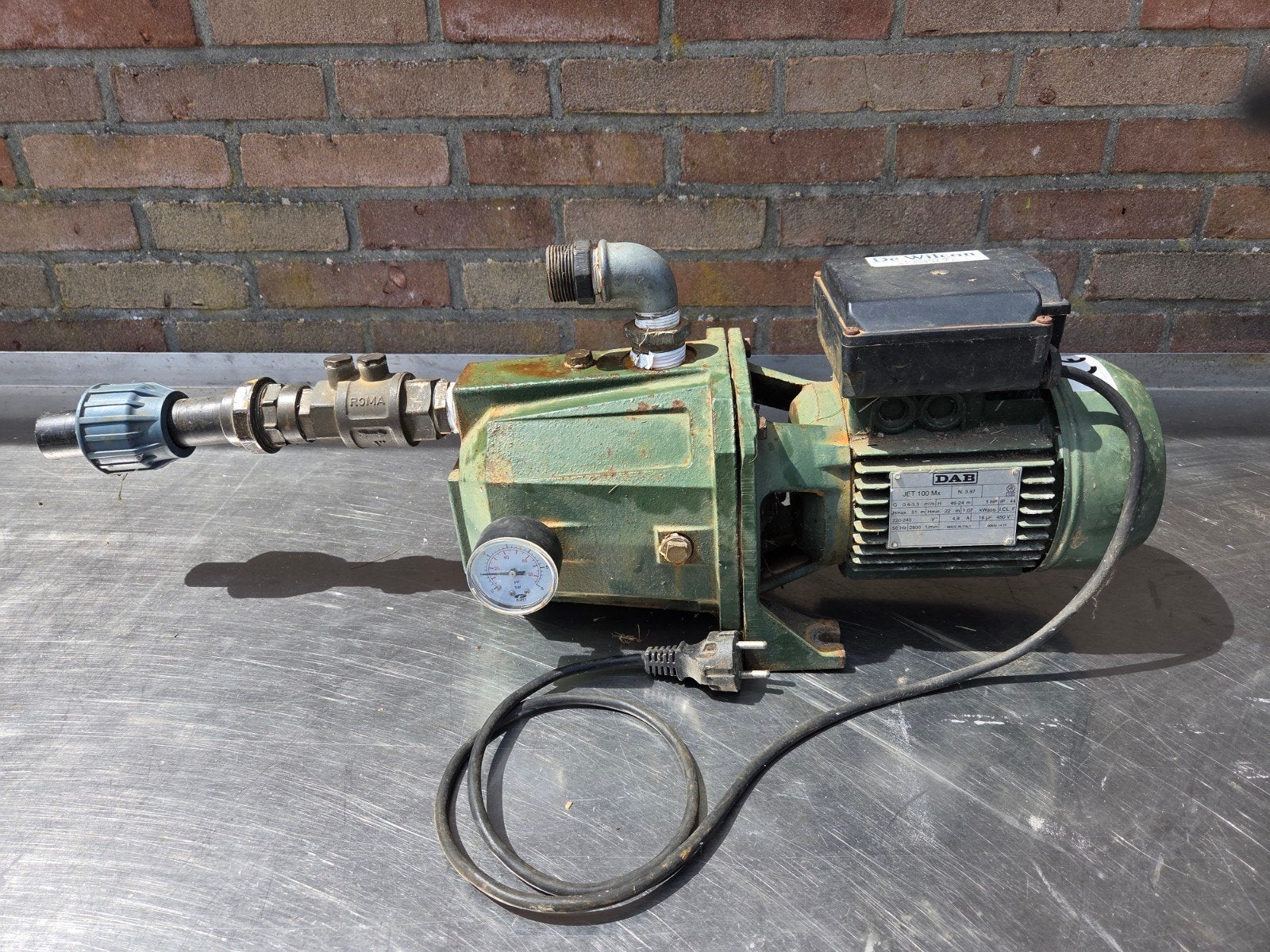 DAB JET 100 Mx Pomp - Prima werkend, Tuin en Terras, Waterpompen, Ophalen of Verzenden, Gebruikt, Elektrisch, Besproeiingspomp