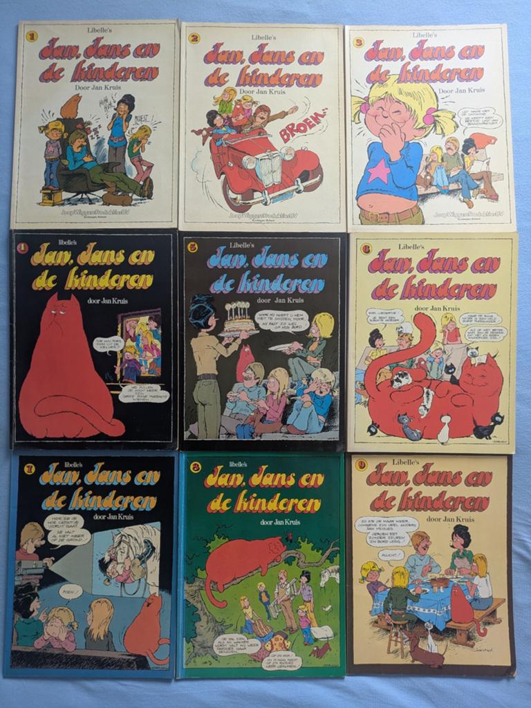 Jan, Jans en de Kinderen - deel 1 tot en met 16 + deel 18, Meerdere stripboeken, Ophalen of Verzenden, Gelezen, Jan Kruis