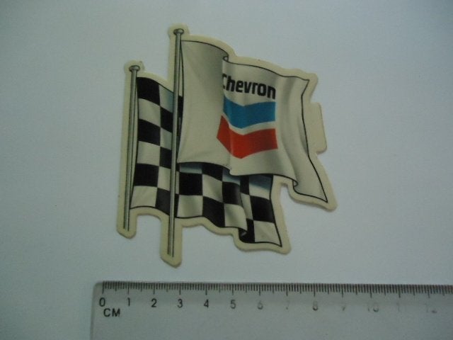 sticker oud Chevron race finishvlag autosport motorsport r, Verzenden, Zo goed als nieuw, Bedrijf of Vereniging