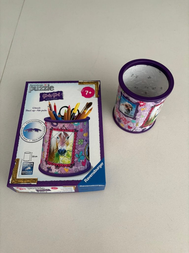Ravensburger 3d puzzel girly girl pennenbakje paarden!, Ophalen of Verzenden, Meer dan 50 stukjes, Zo goed als nieuw, 4 tot 6 jaar