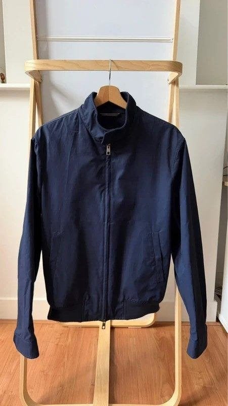 Luigi Borrelli Bomberjack Marineblauw Maat 50 Nieuwe Staat, Luigi Borrelli, Zo goed als nieuw, Verzenden, Maat 48/50 (M)
