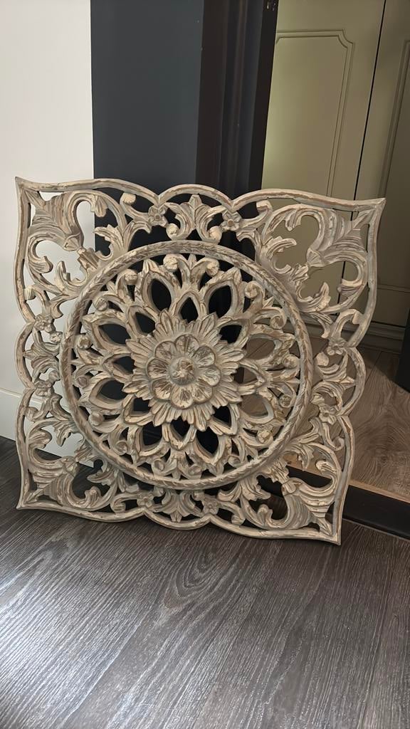 Wanddecoratie Mandala hout, Huis en Inrichting, Ophalen, Zo goed als nieuw