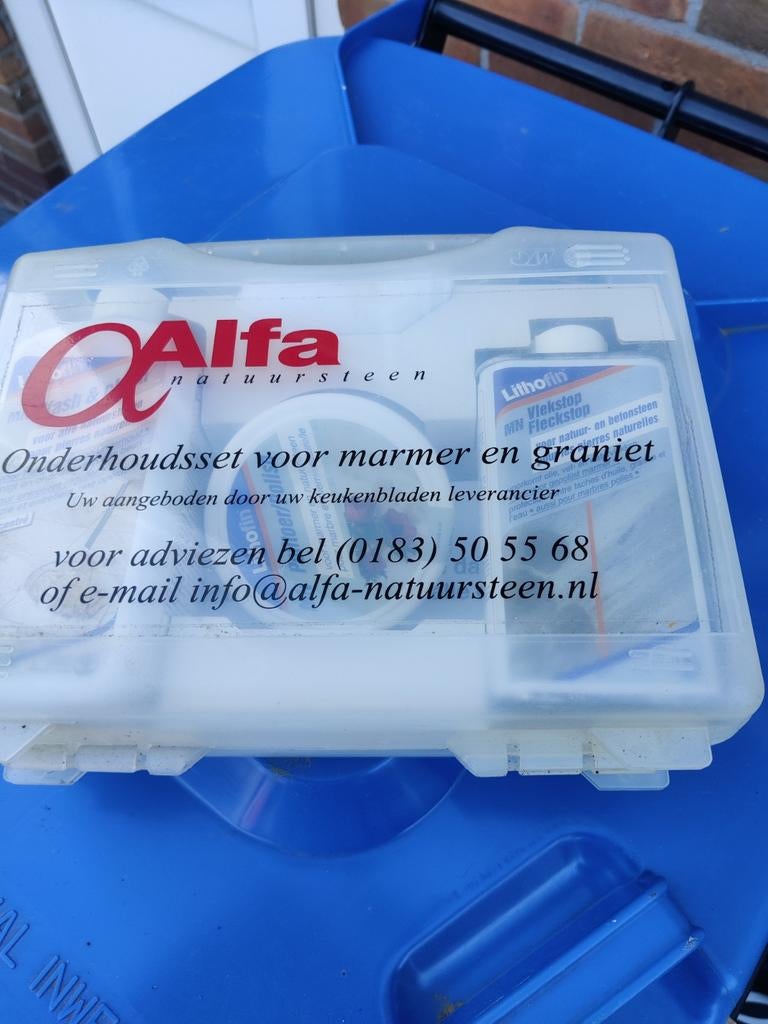 Onderhoudset marmer en graniet, Tuin en Terras, Tuintafels, Ophalen of Verzenden, Nieuw, Rechthoekig, Plastic