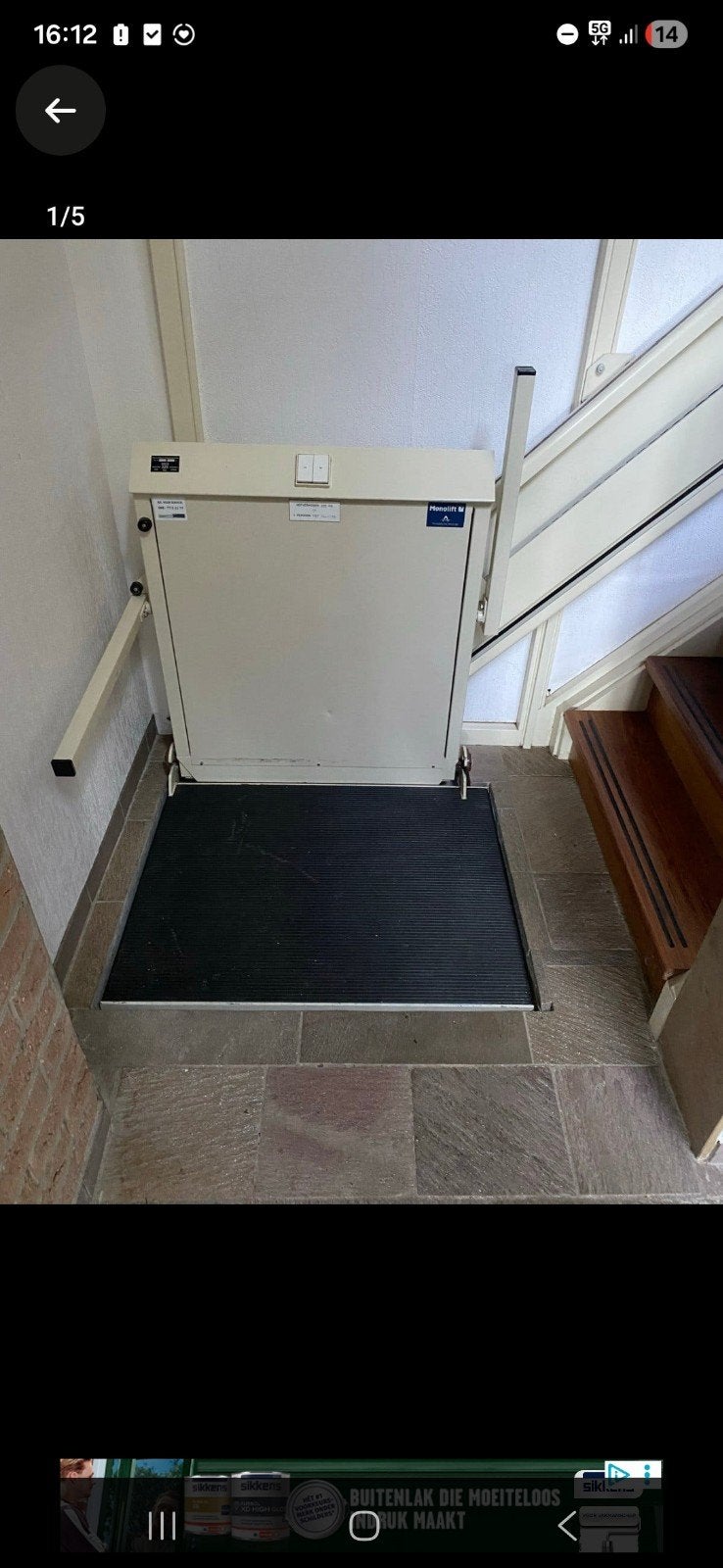 zware goederen traplift, Ophalen, Gebruikt, Traplift