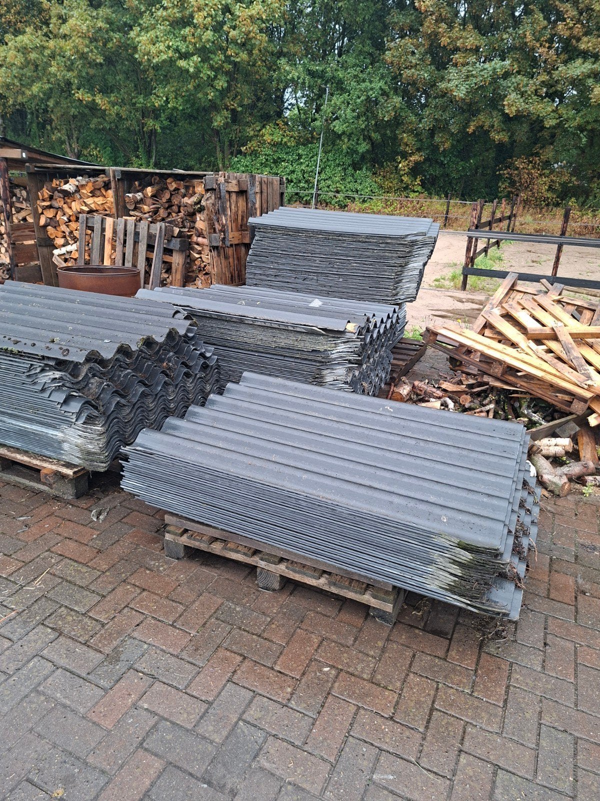 glofplaten/dakplaten asbestvrije cementvezel, Ophalen