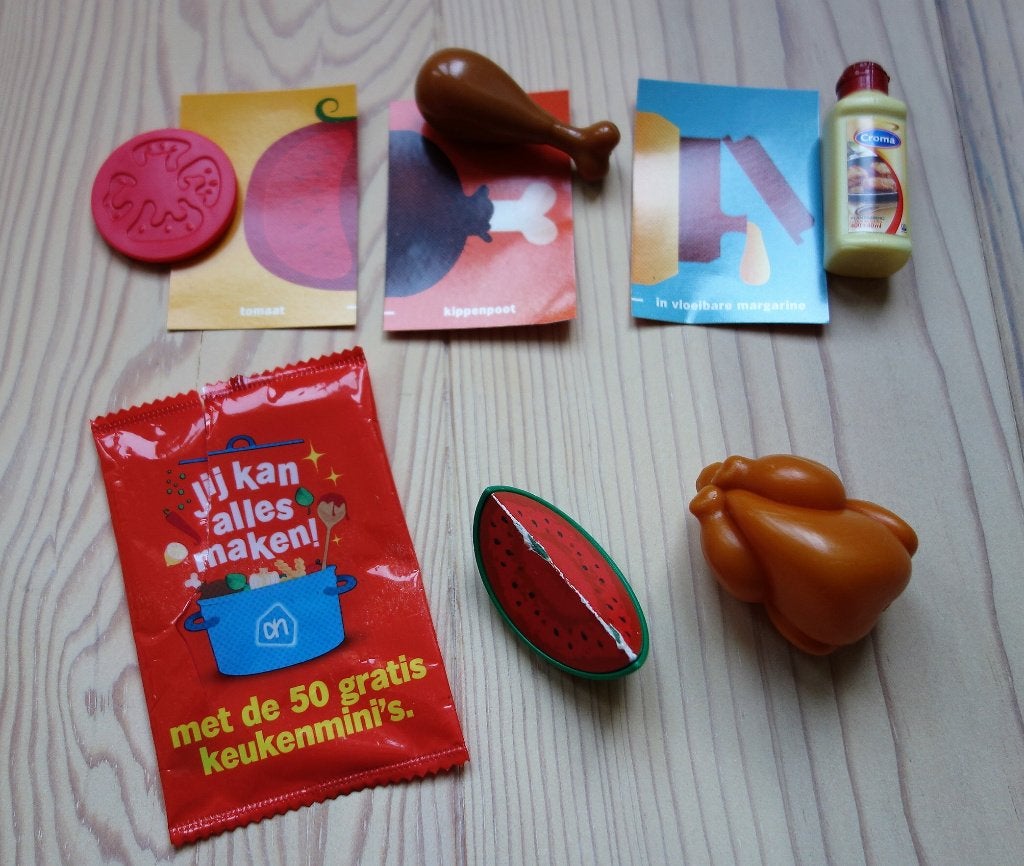 5 verschillende keukenmini's van Albert Heijn, Verzamelen, Supermarktacties, Albert Heijn, Verzenden