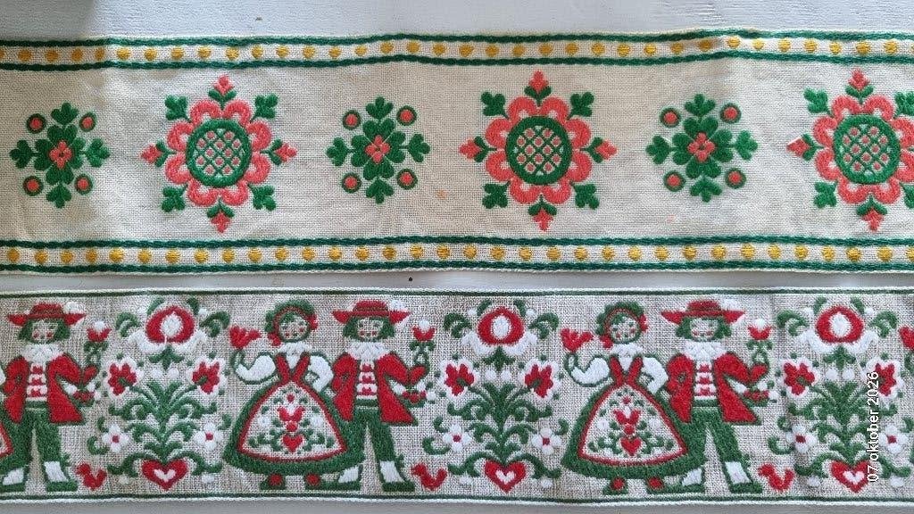 Vintage sierband, Hobby en Vrije tijd, Ophalen of Verzenden, Zo goed als nieuw, Lint, Band of Elastiek