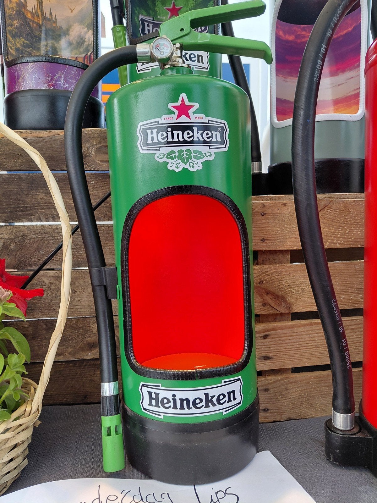 Heineken  lampen en flesopener, Ophalen of Verzenden, Zo goed als nieuw, Metaal, 50 tot 75 cm