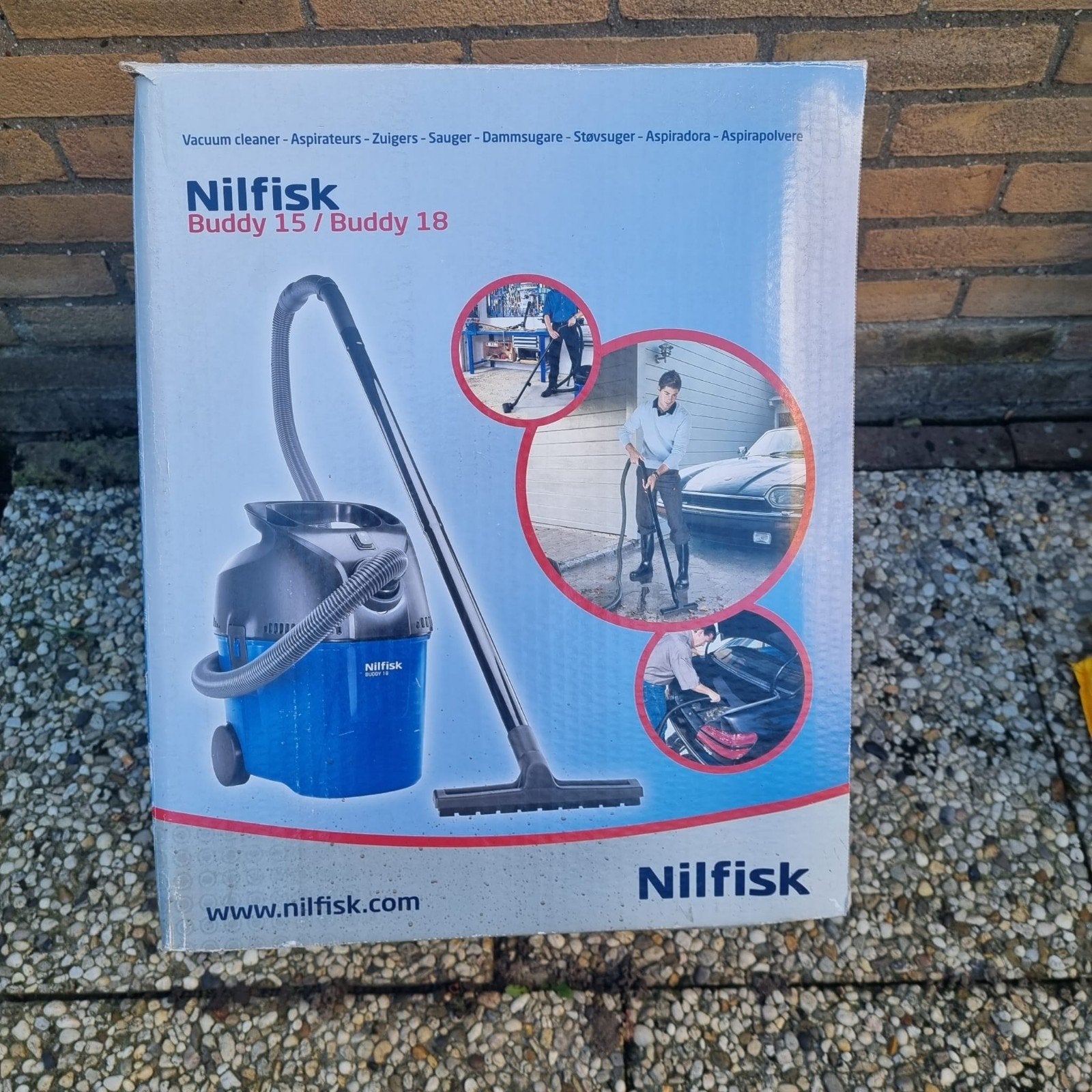 Nieuwe Nilfisk Buddy 15/18 alleszuiger in doos, Witgoed en Apparatuur, Stofzuigers, Ophalen, Nieuw, Industriële stofzuiger