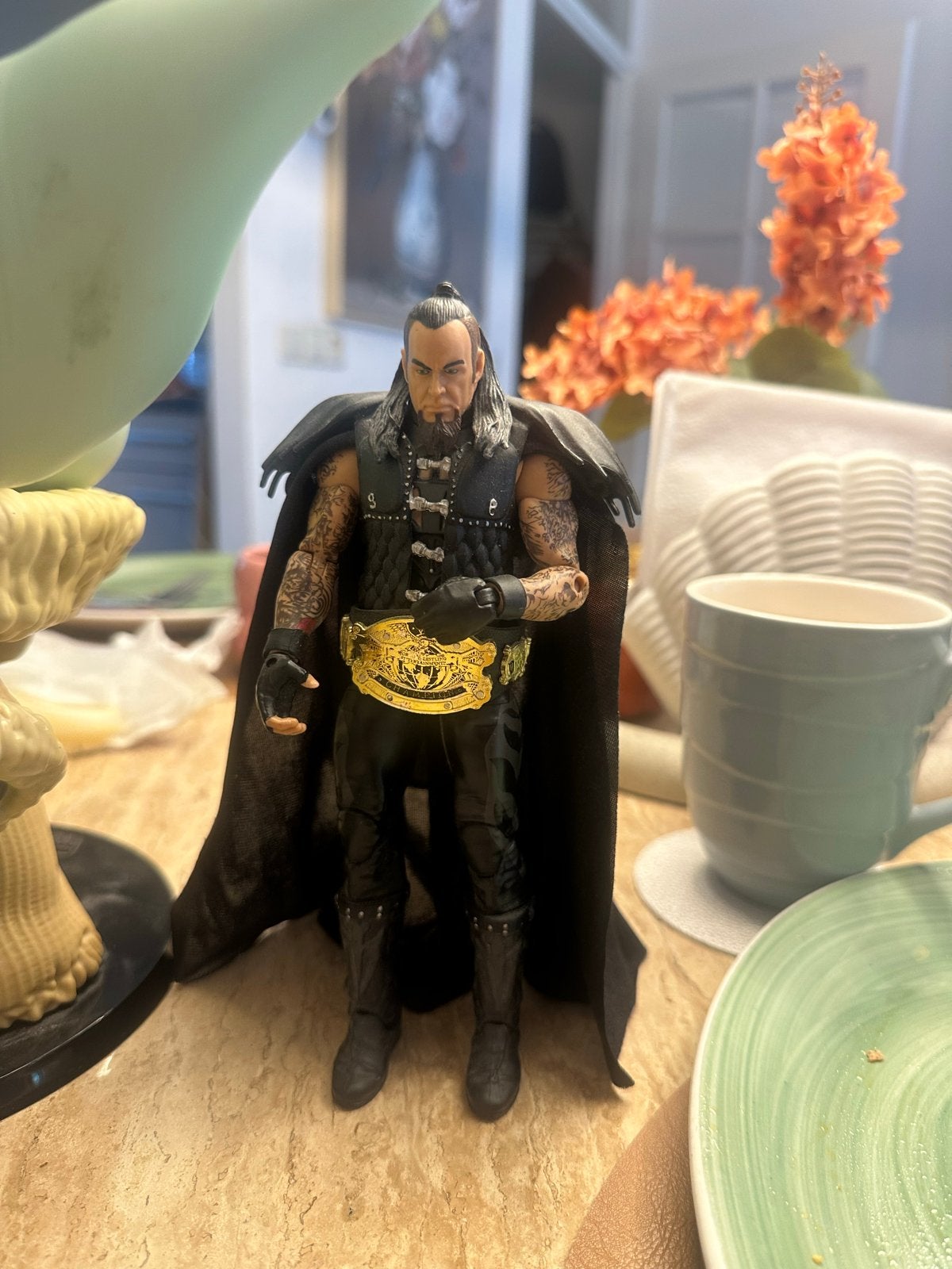 WWE The Undertaker actiefiguur met kampioensriem, Ophalen of Verzenden, Zo goed als nieuw