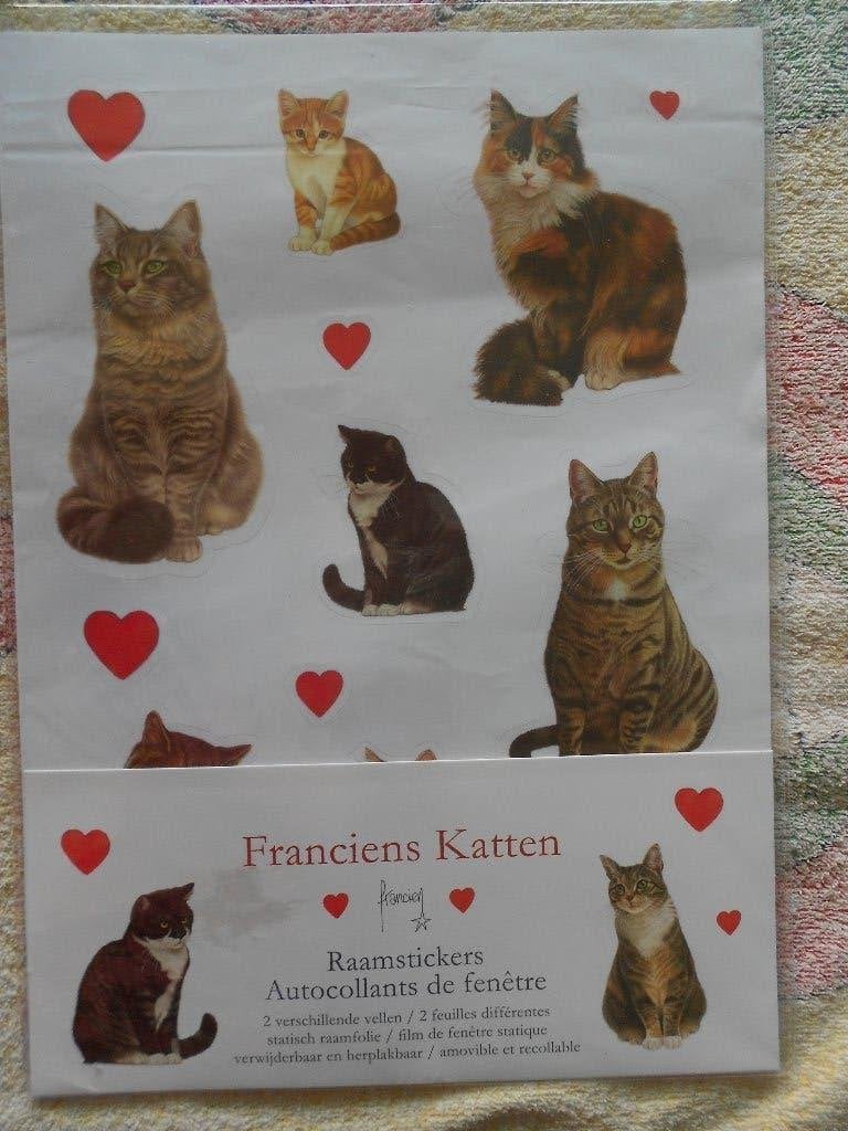 Franciens Katten raamstickers, Verzamelen, Ophalen, Nieuw, Hond of Kat, Overige typen