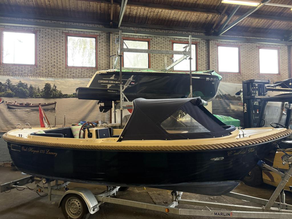 Oud Huijzer 575 +Honda 20pk (incl groot onderhoud) Vaarklaar, 6 m, Gebruikt, Polyester, Benzine